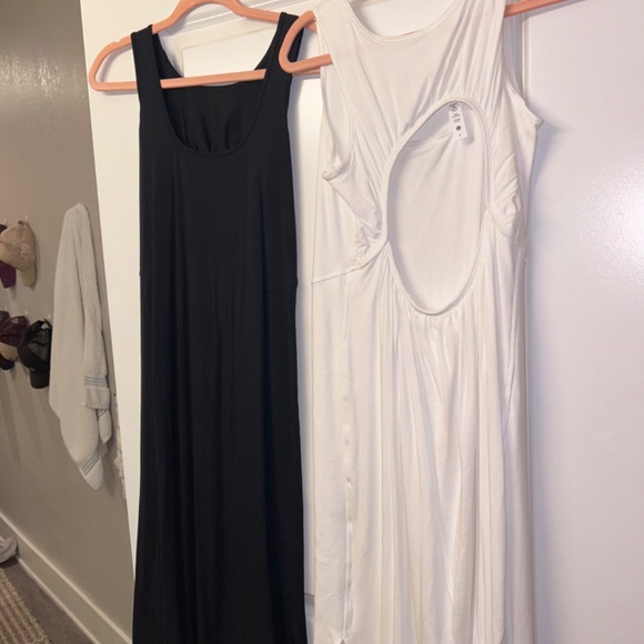 lululemon Pima Cotton Open-Black Midi Dress - Picture 2 of 5